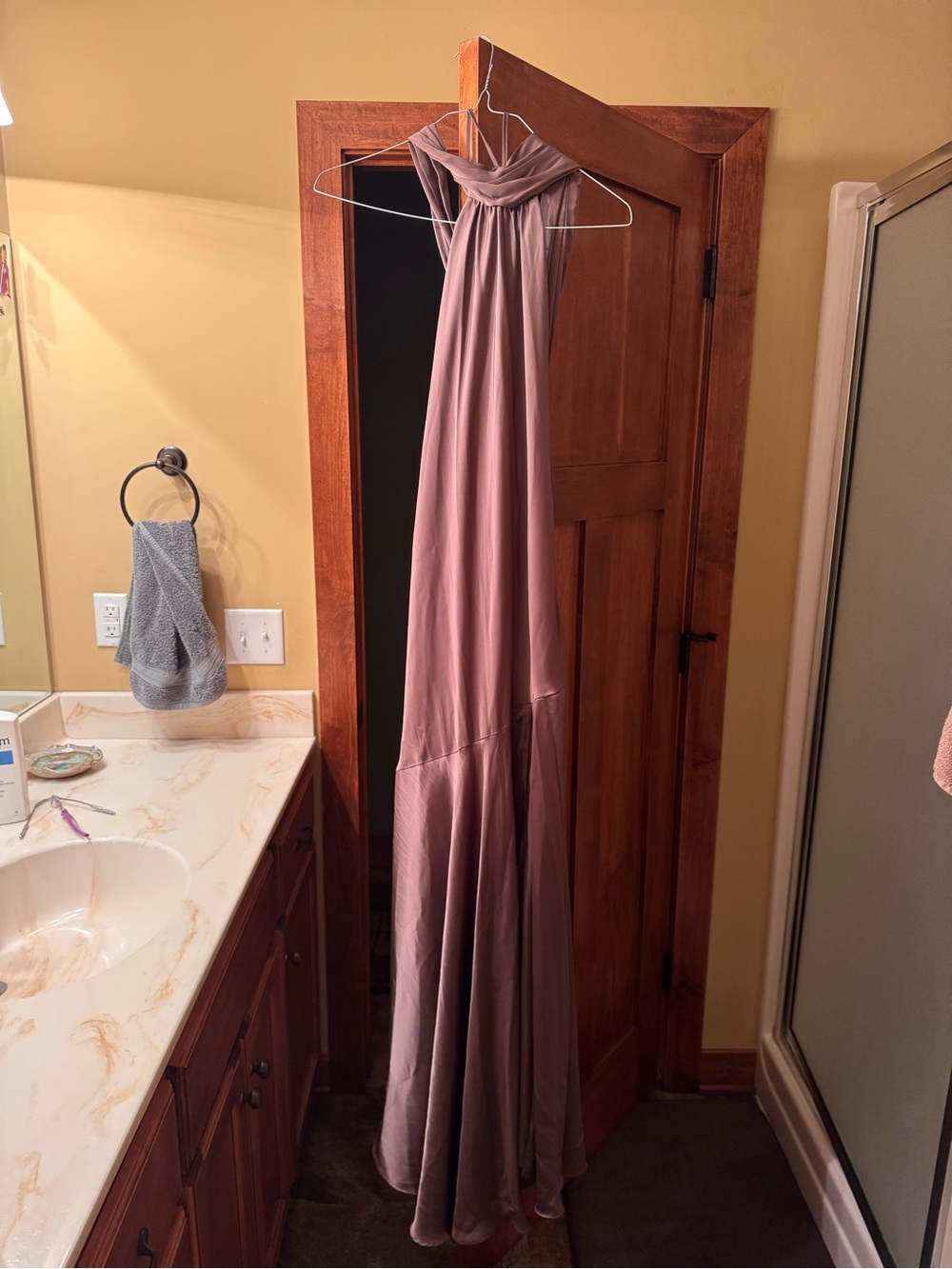 Birdy Grey Mocha Matte Satin Dress